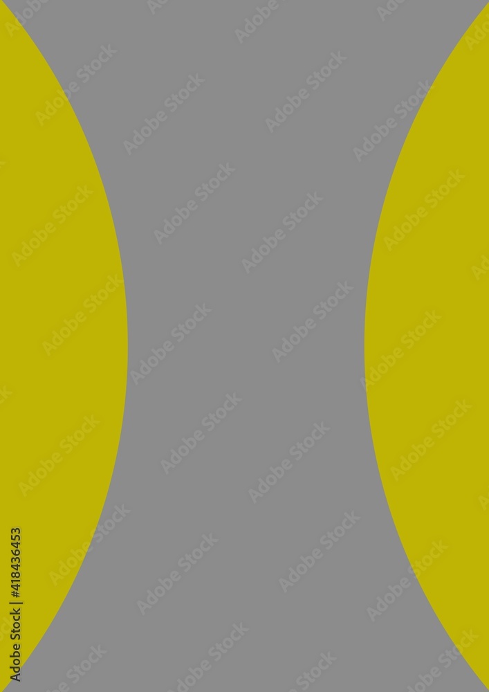 Bright yellow curves on grey background with copy space