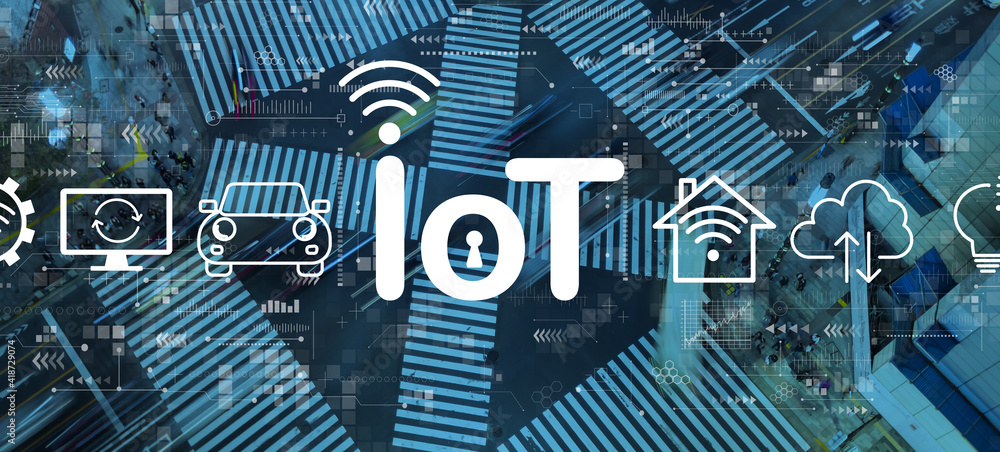 物联网主题与繁忙的城市交通交汇点