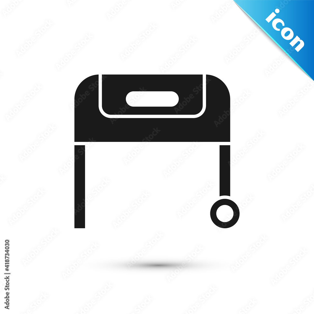 Grey Barbecue grill icon isolated on white background. BBQ grill party. Vector.