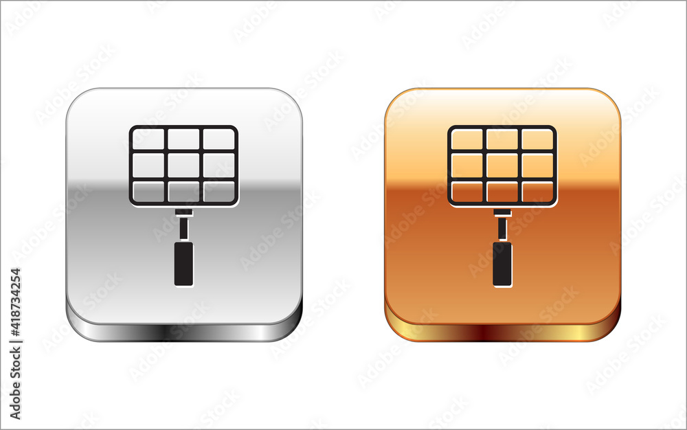 Isometric Barbecue steel grid icon isolated on white background. Top view of BBQ grill. Wire rack fo