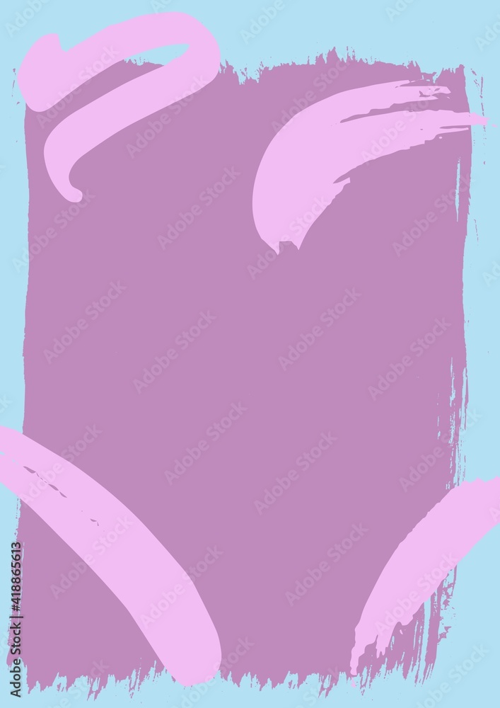 Purple background with copy space in blue frame