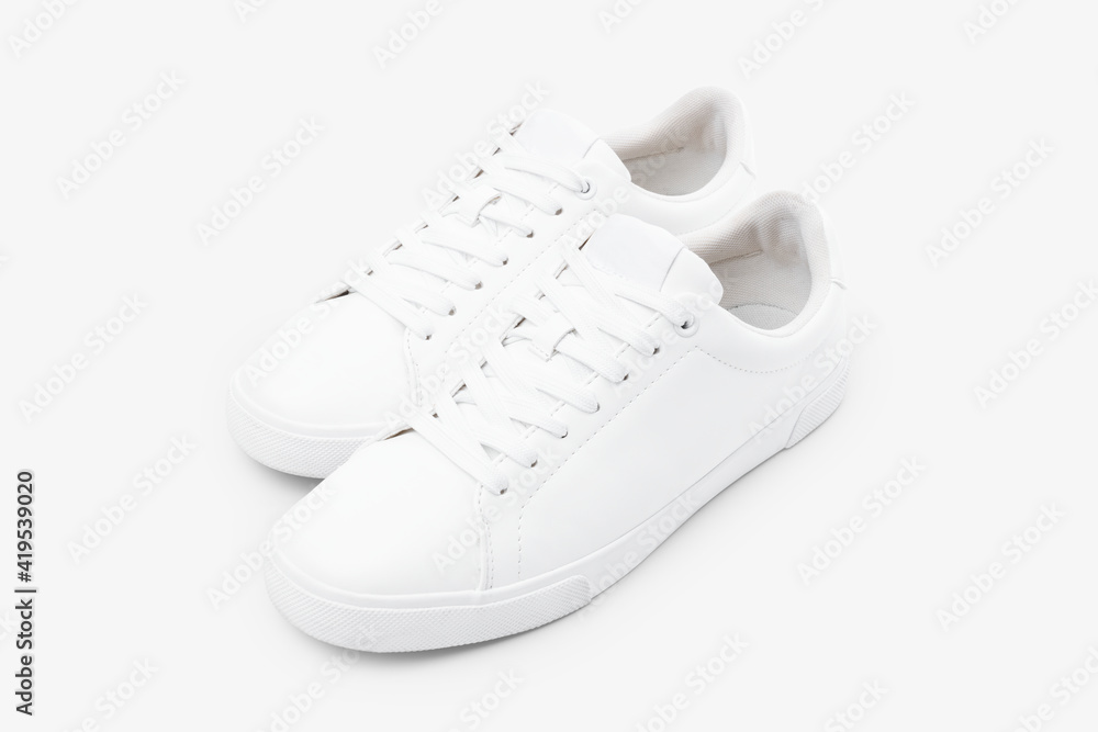 White canvas sneakers unisex footwear fashion