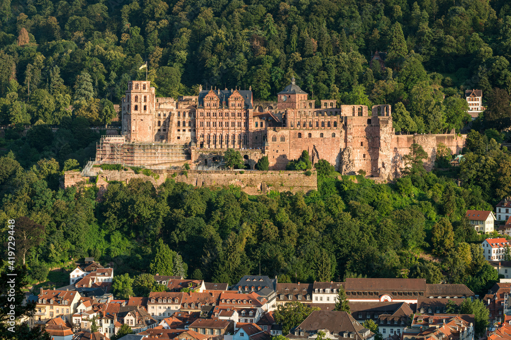 Heidelberg castle ruins in summer, Baden-Württemberg, Germany