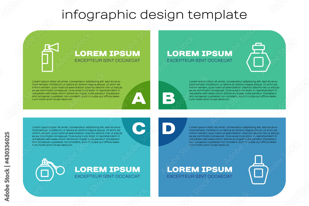 套装香水，和.商业信息图模板.Vector