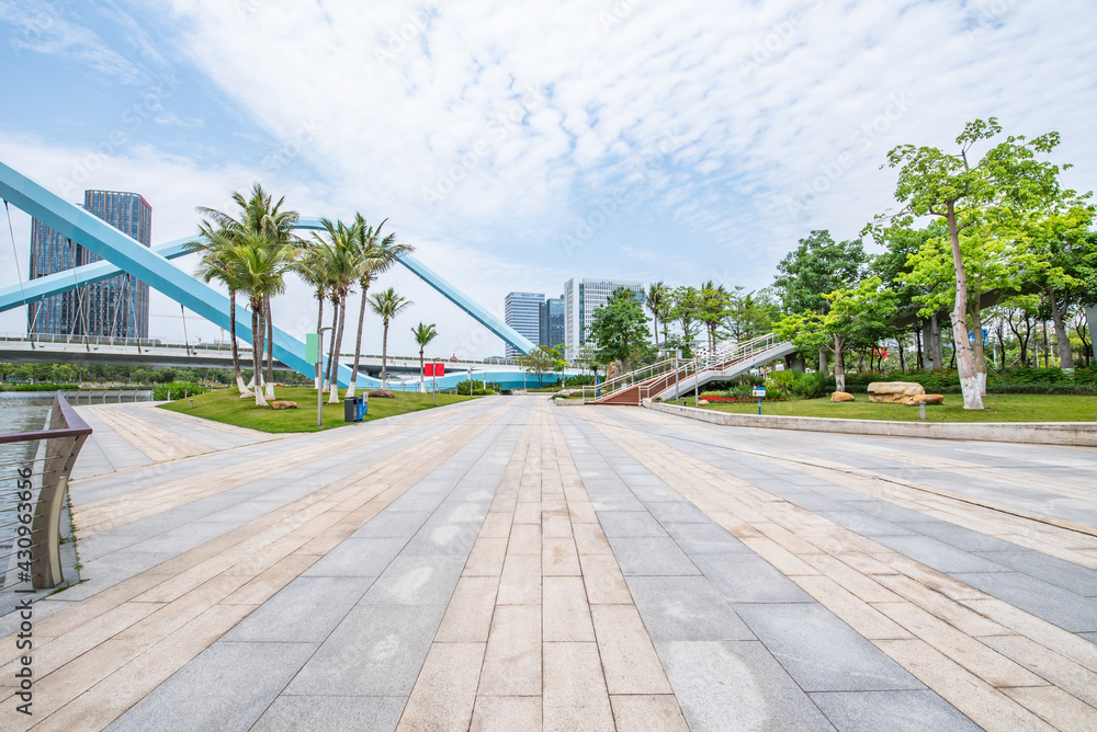 Cityscape of Jiaomen, Nansha District, Guangzhou, China