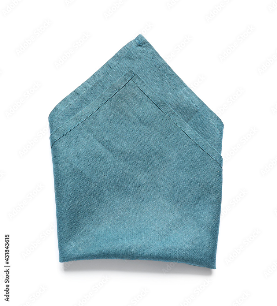 Fabric napkin on white background