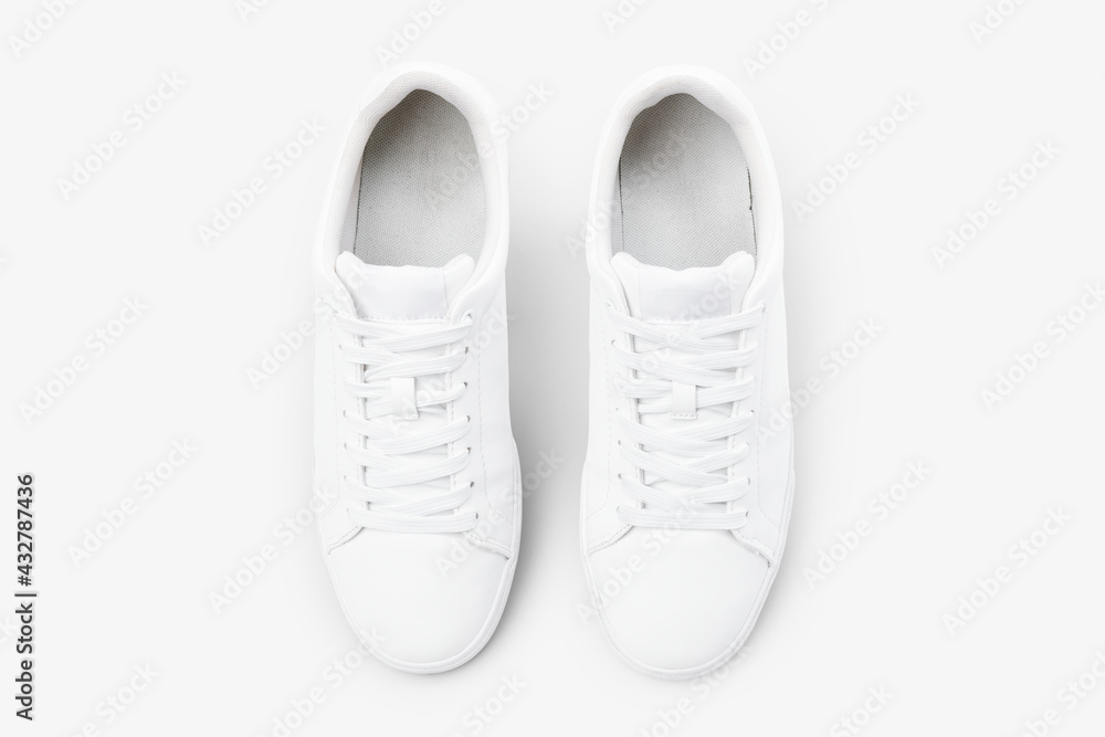 White canvas sneakers unisex footwear fashion