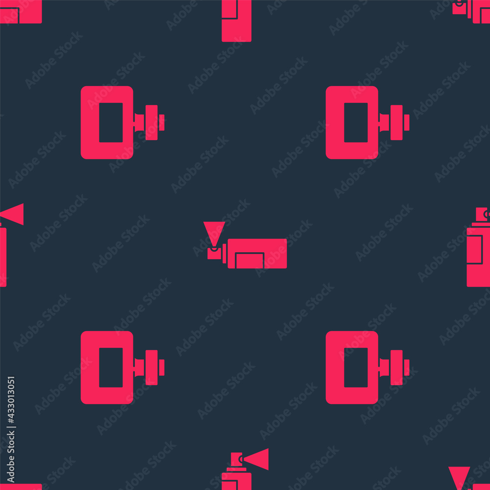 Set Perfume and on seamless pattern. Vector