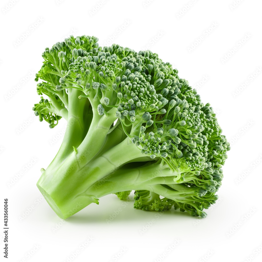 One raw broccoli