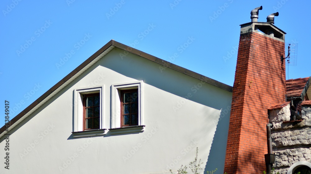 House looking as castle in a nice sunny day.