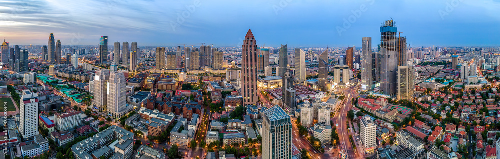 天津城市建筑景观航拍