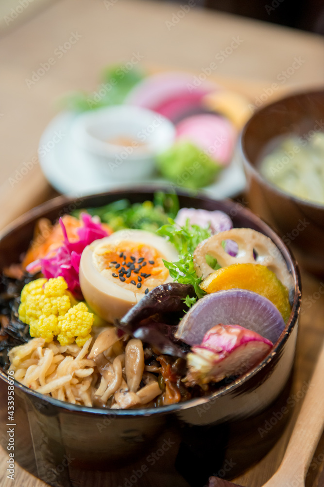 野菜料理の定食	
