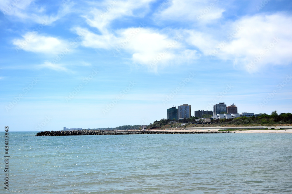 城市天际线-奥林普度假村景观-奥林普，曼加利亚，康斯坦察县，多布鲁贾，罗马尼亚，欧洲