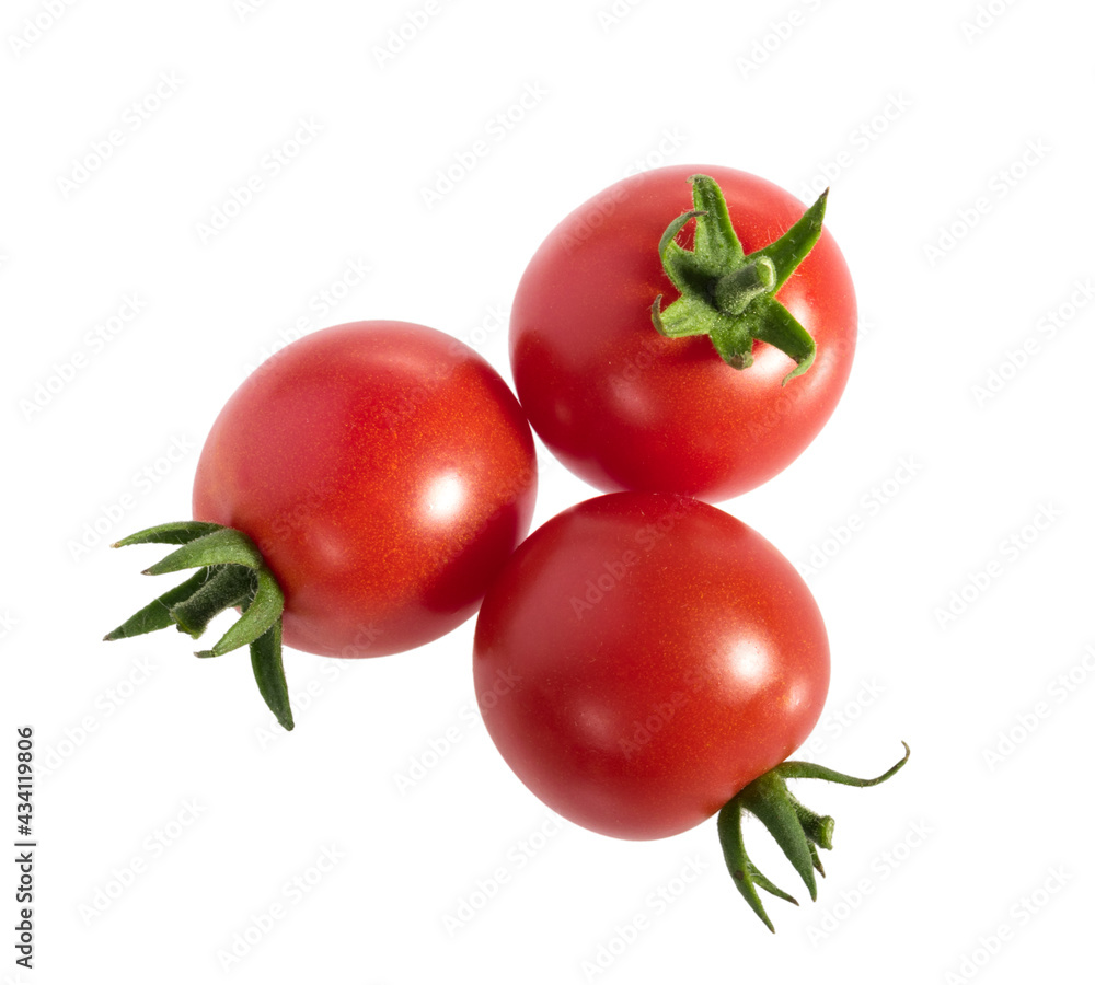 Cherry Tomato isolated on white background top view