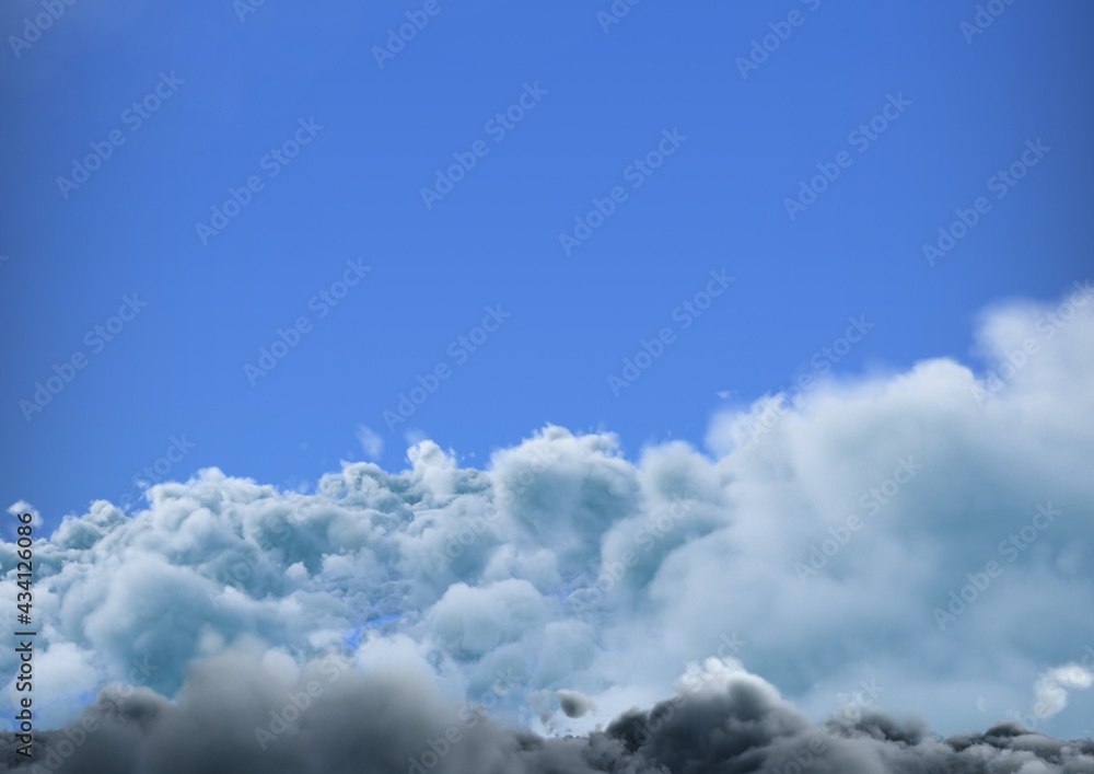 View of blue sky with several clouds