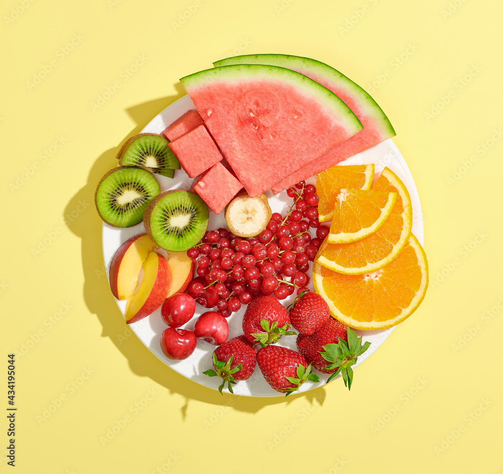 plate of various fruit and berries