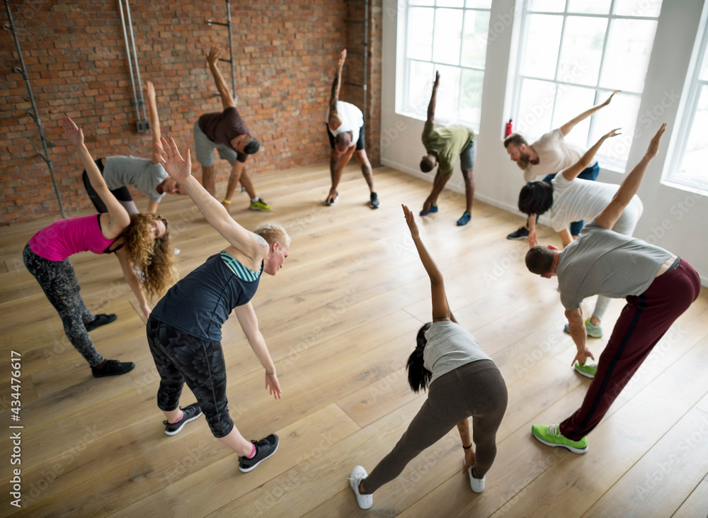 Diversity People Exercise Class Relax Concept