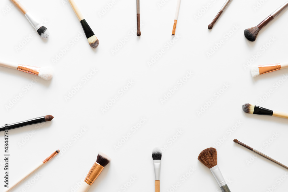 Aerial view of various brushes