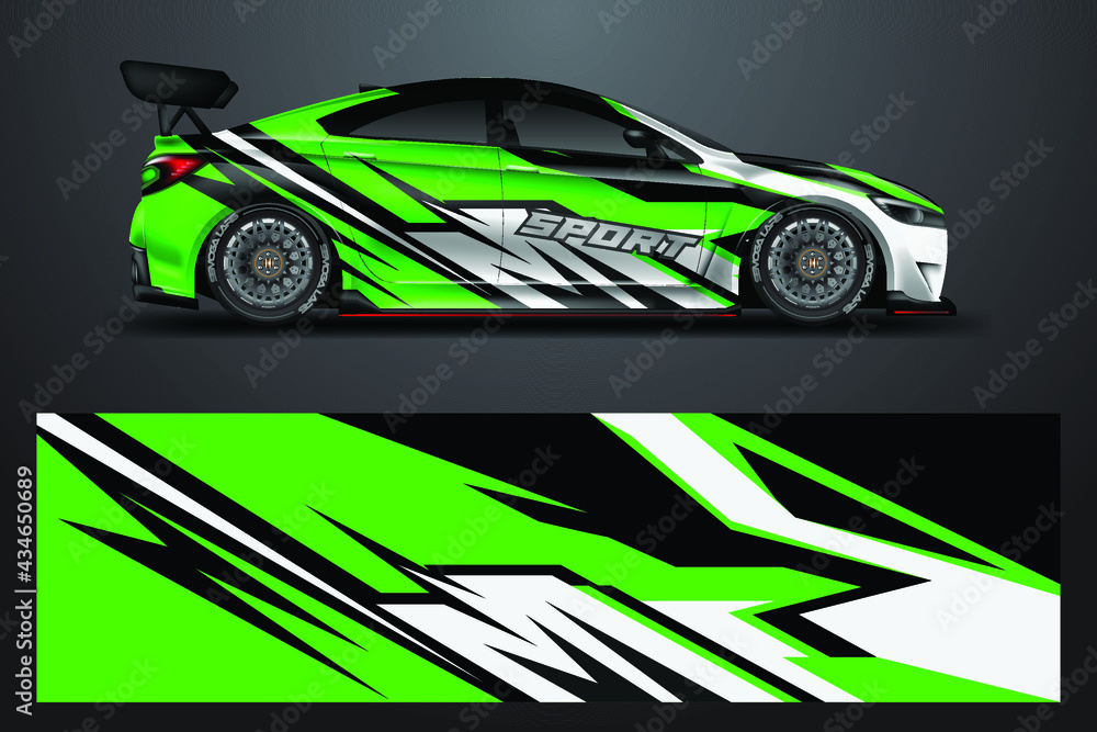 Car wrap designs vector background for vehicle