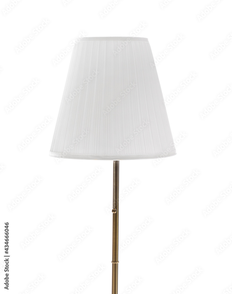 Stylish lamp on white background