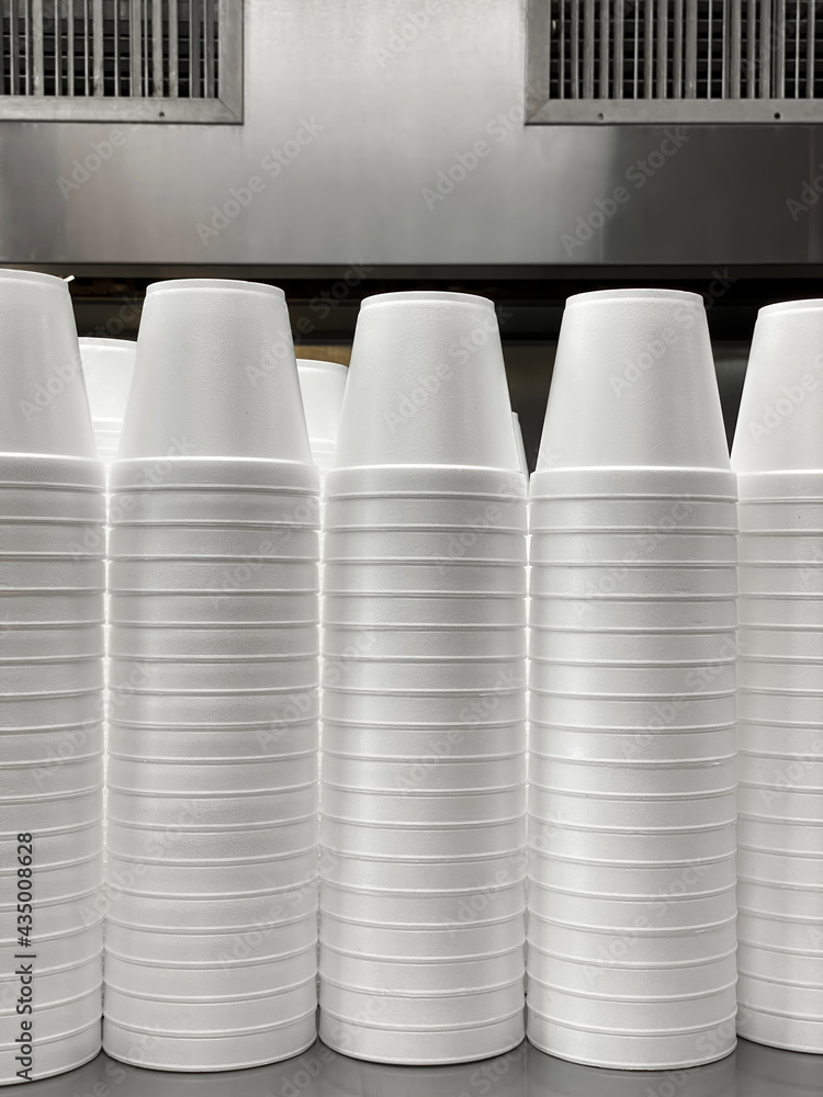 Cups in fast food restaurant