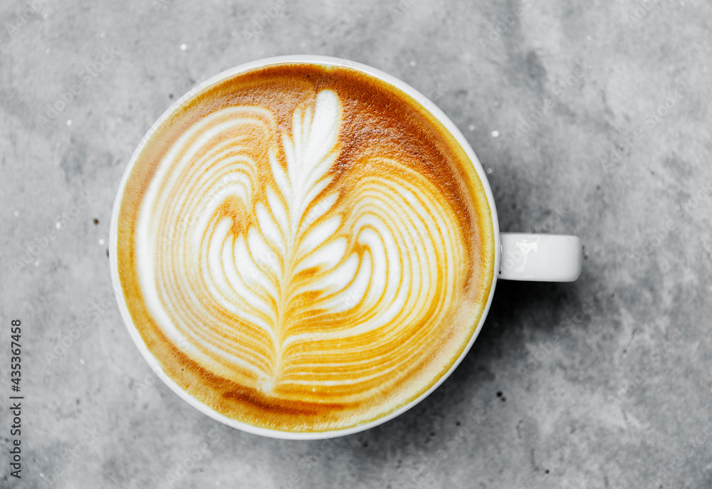 Aerial view of latte art