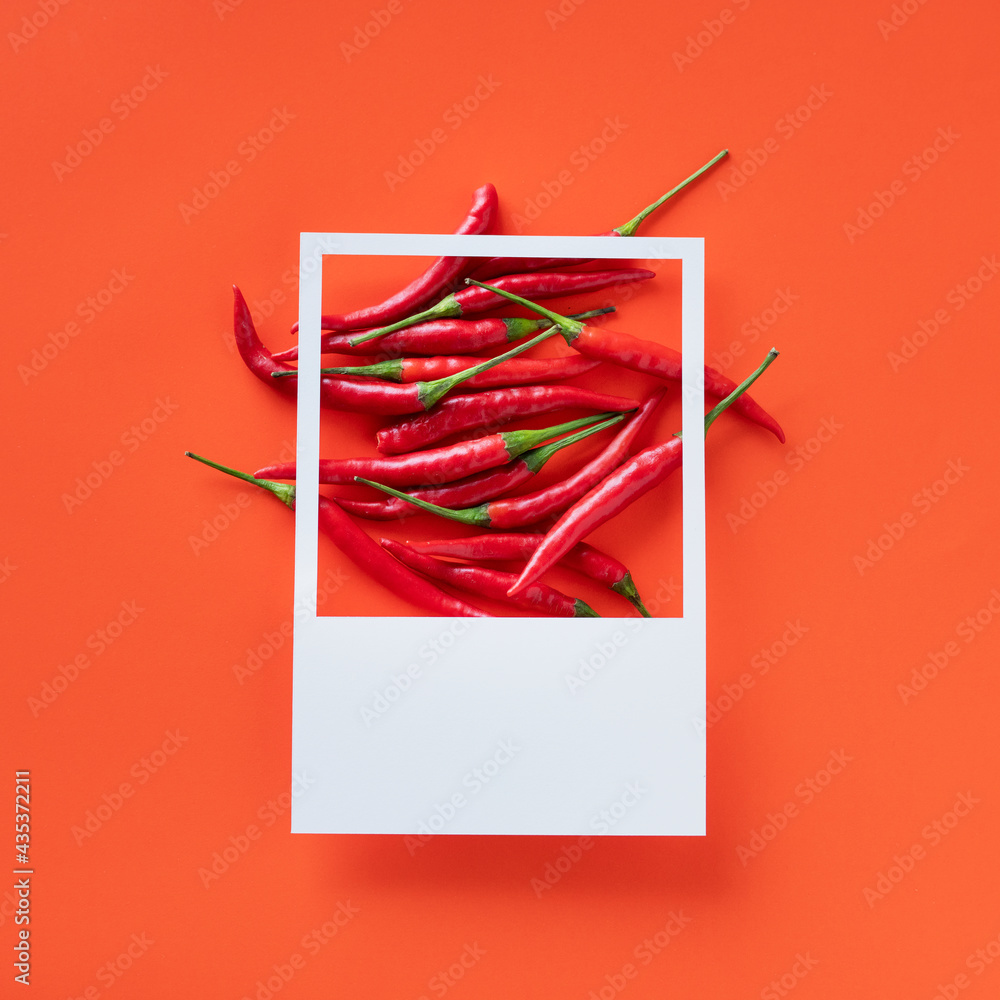 A bunch of red chili peppers