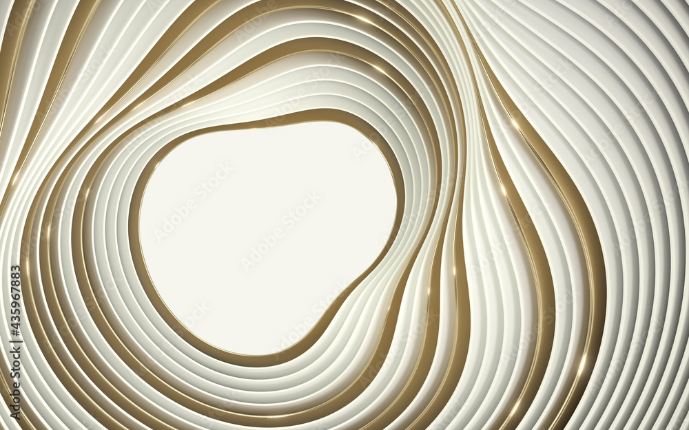 Abstract geometry, ethereal curves, 3d rendering.