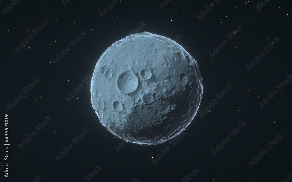 Whole planet with black background, 3d rendering.