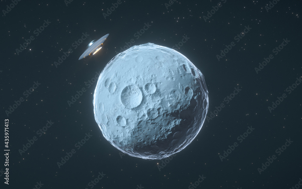 Whole planet with black background, 3d rendering.