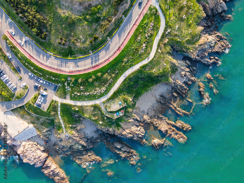 Aerial photography of Qingdao West Coast Island Highway