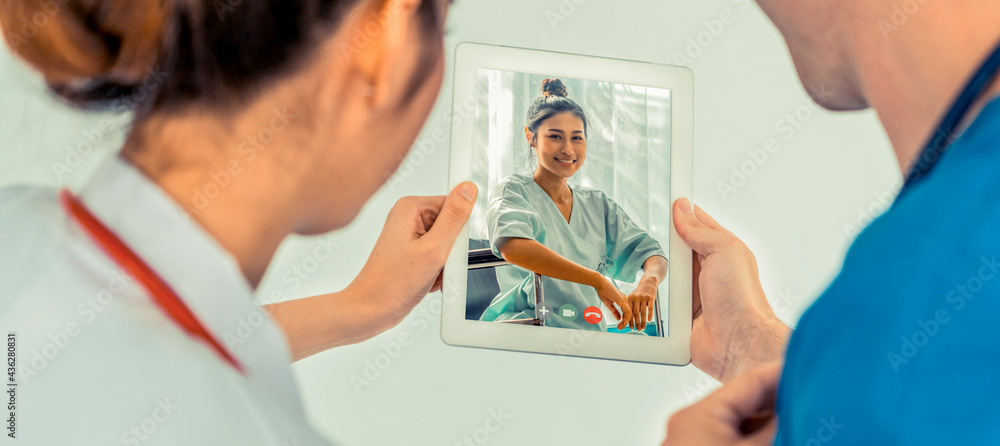 Doctor telemedicine service online video for virtual patient health medical chat . Remote doctor hea