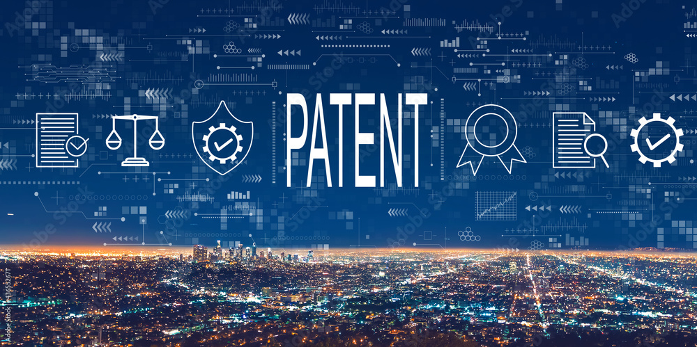 Patent concept with downtown Los Angeles