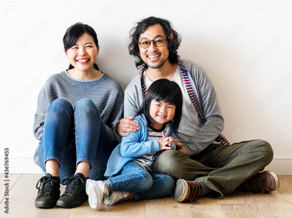 Asian family buy a new house