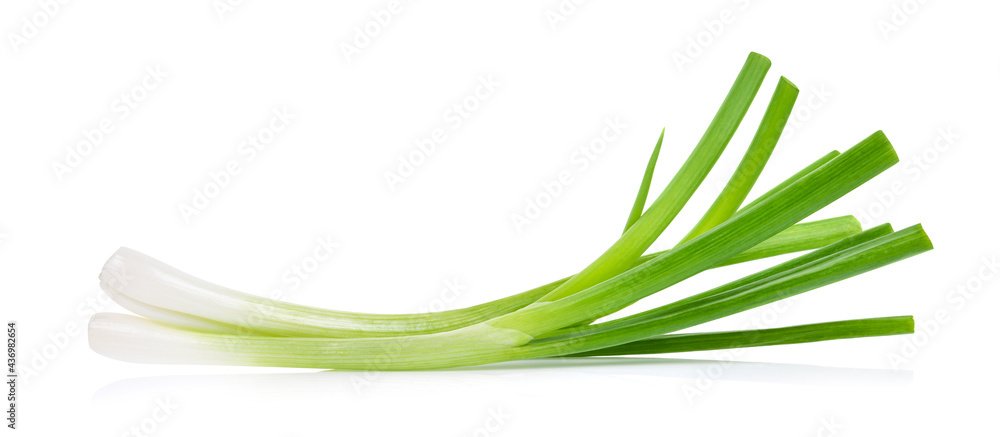 Green onion isolated on white background