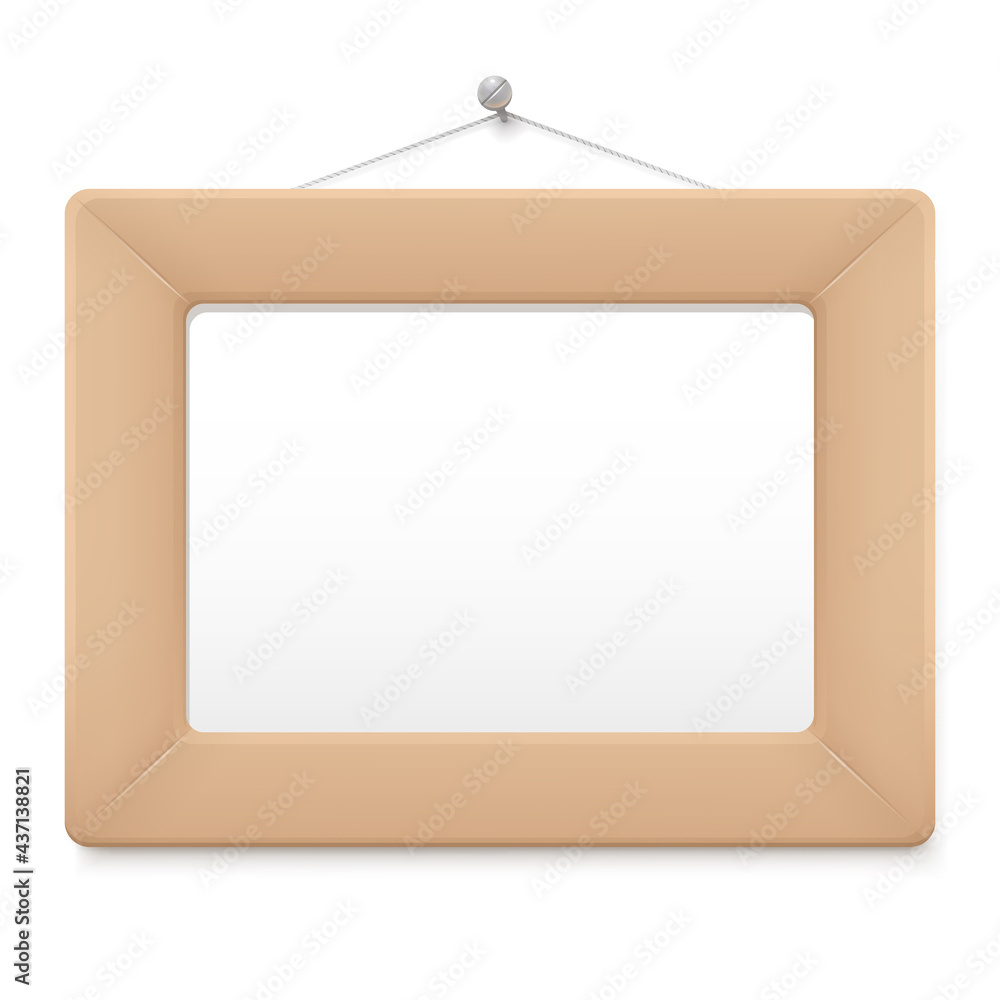 Vector illustration of a cartoon picture frame.