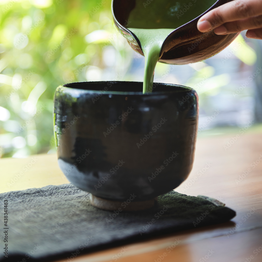 传统日本抹茶绿茶