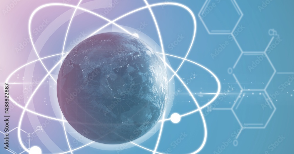 Composition of network of connections with chemical compounds over globe