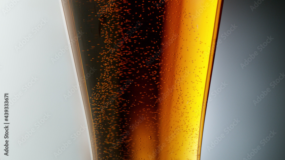 Close-up of beer pint with free space for text.