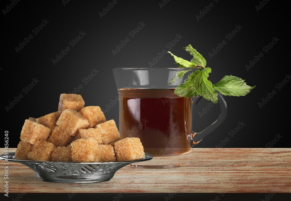 Traditional Turkish Desserts with a cup of Tea.