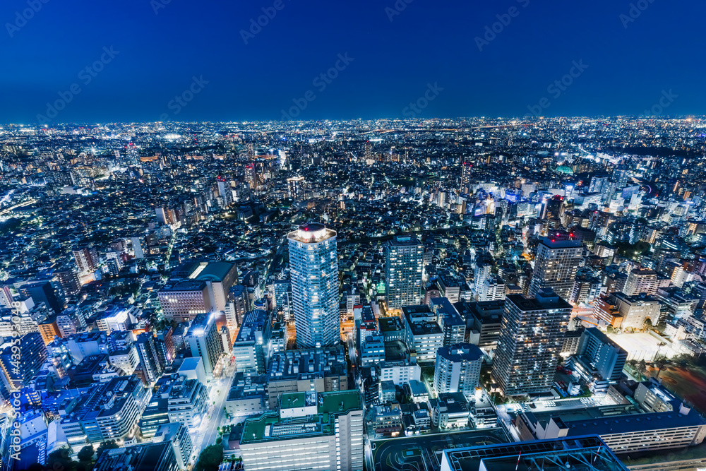 灯りが綺麗な夜の東京の景色