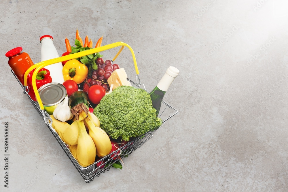 A shopping bag with eco friendly products on a desk