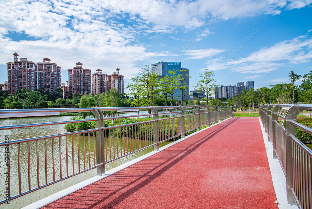 中国广州南沙自由贸易区蕉门公园跑道