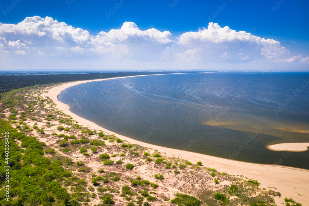 波兰Sobieszewo波罗的海海滩夏季美景