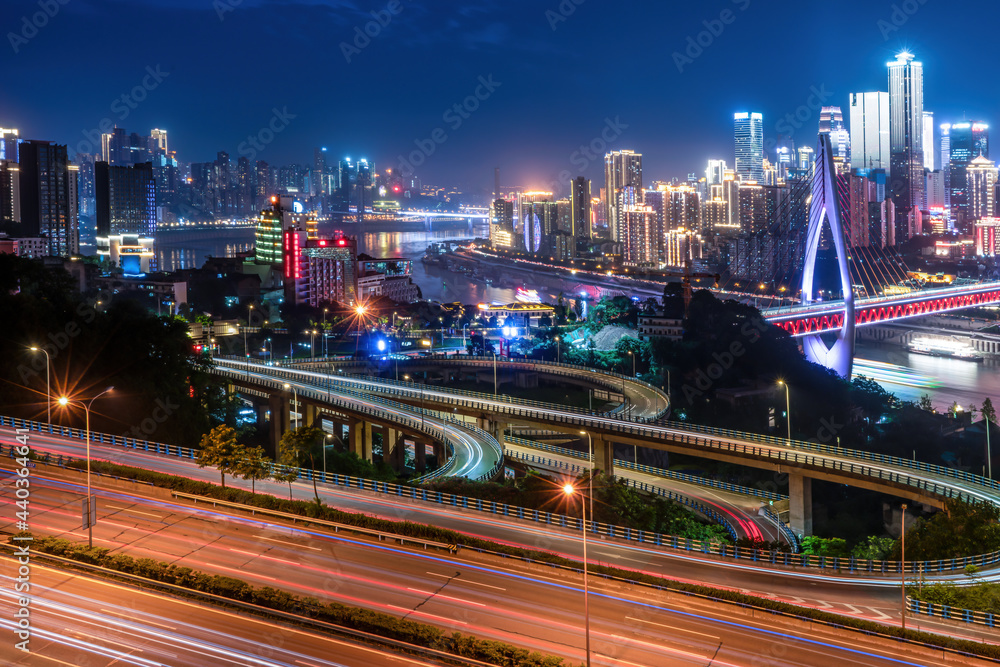 川渝城市夜景航拍