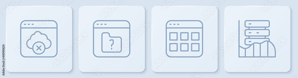 Set line Failed access cloud storage, Browser files, File missing and Server, Data, Web Hosting. Whi