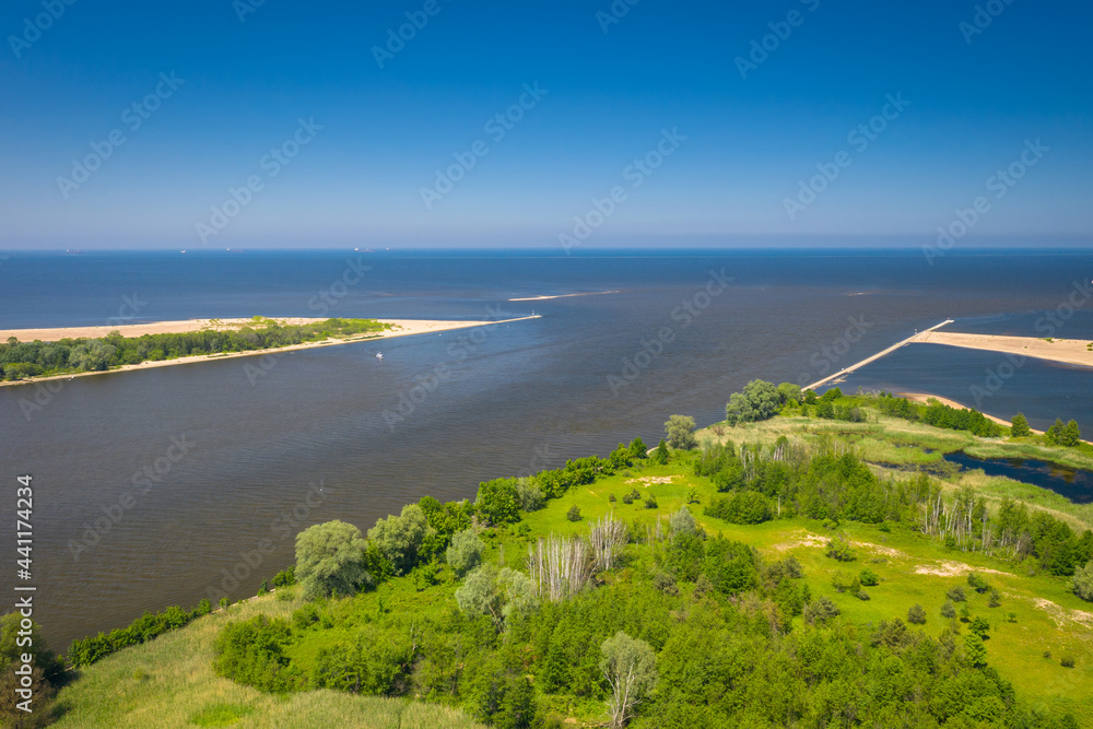 波兰米科斯泽沃波罗的海维斯瓦河的美景