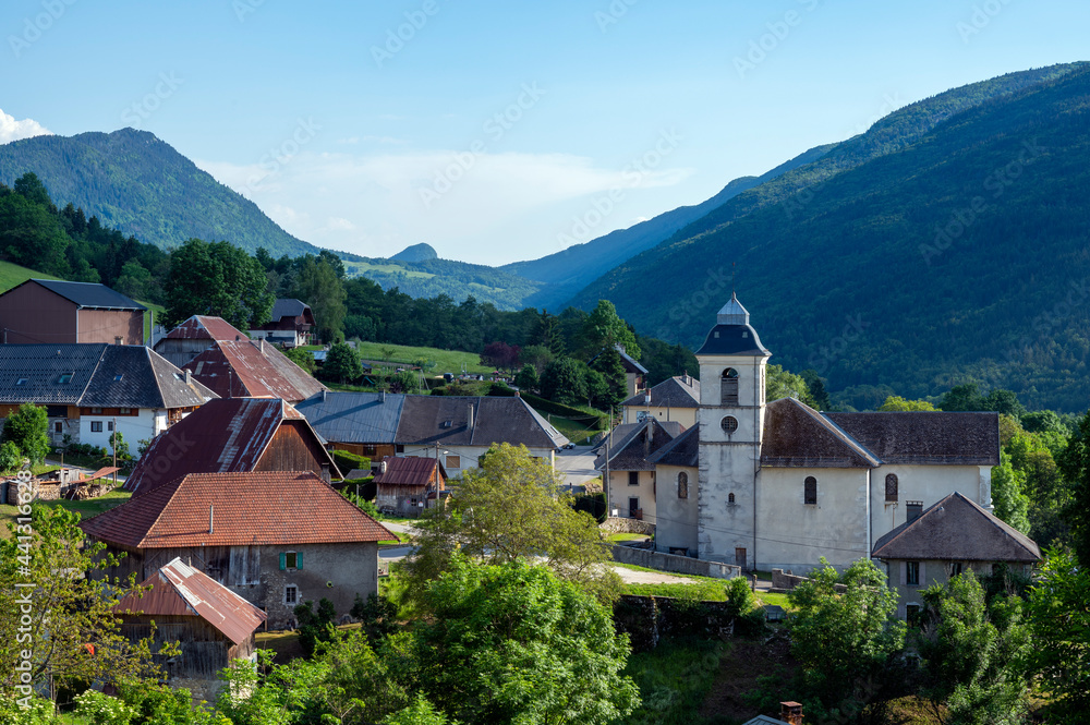 法国阿尔卑斯山萨瓦包日山Aillon Le Vieux村