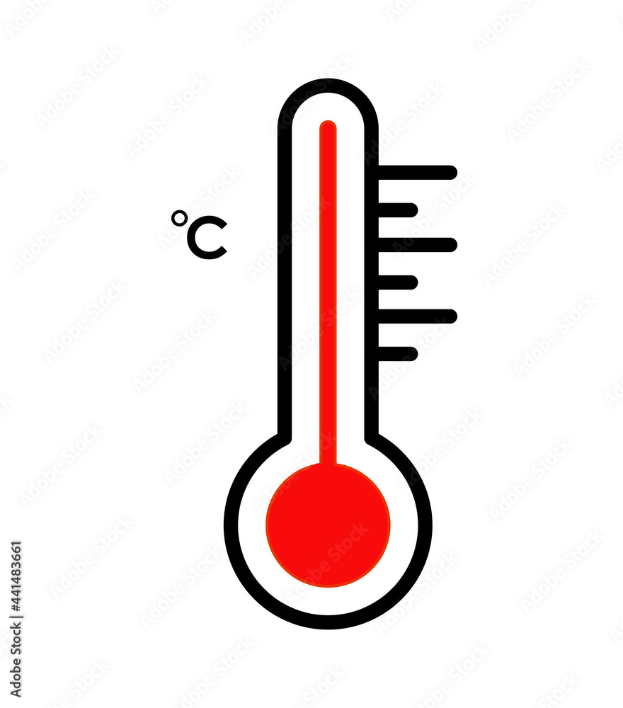 Celsius Thermometer vector illustration, simple 