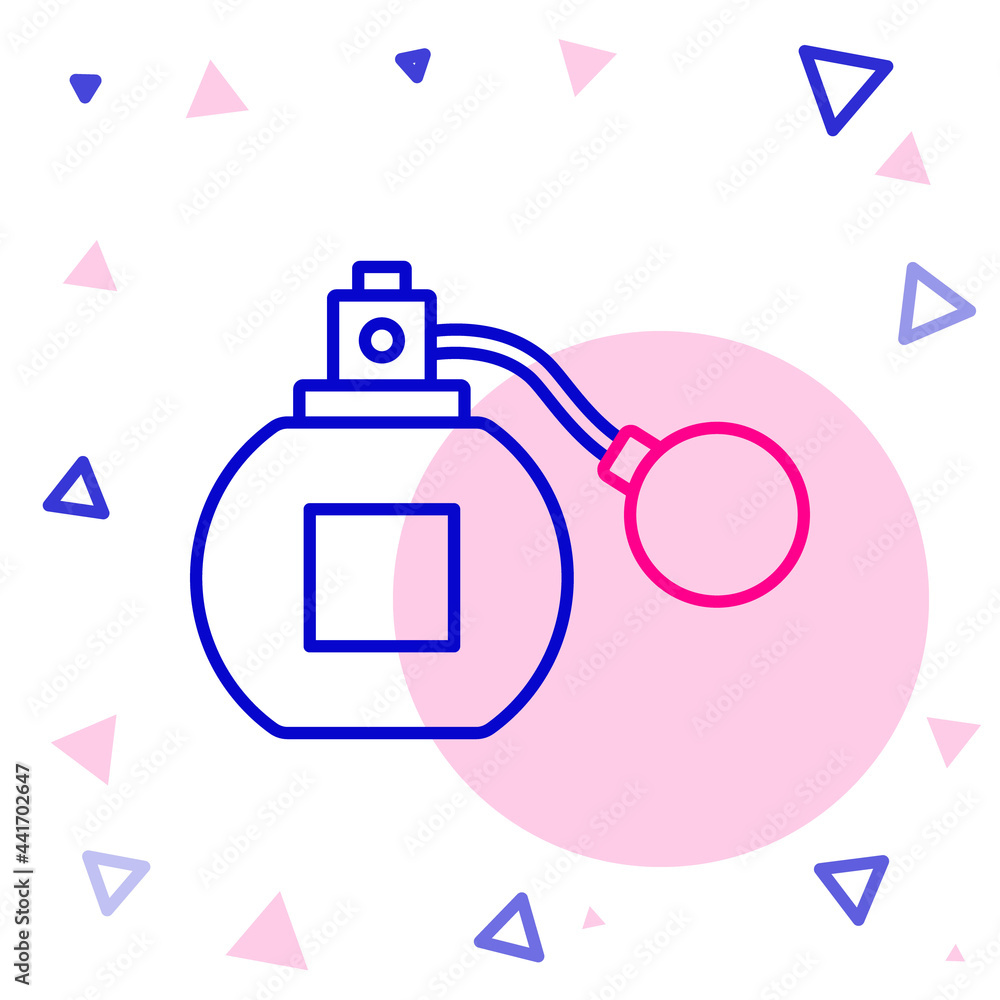 Line Perfume icon isolated on white background. Colorful outline concept. Vector